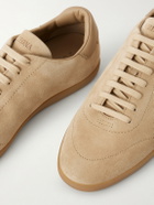 Zegna - 232 Leather-Trimmed Suede Sneakers - Neutrals
