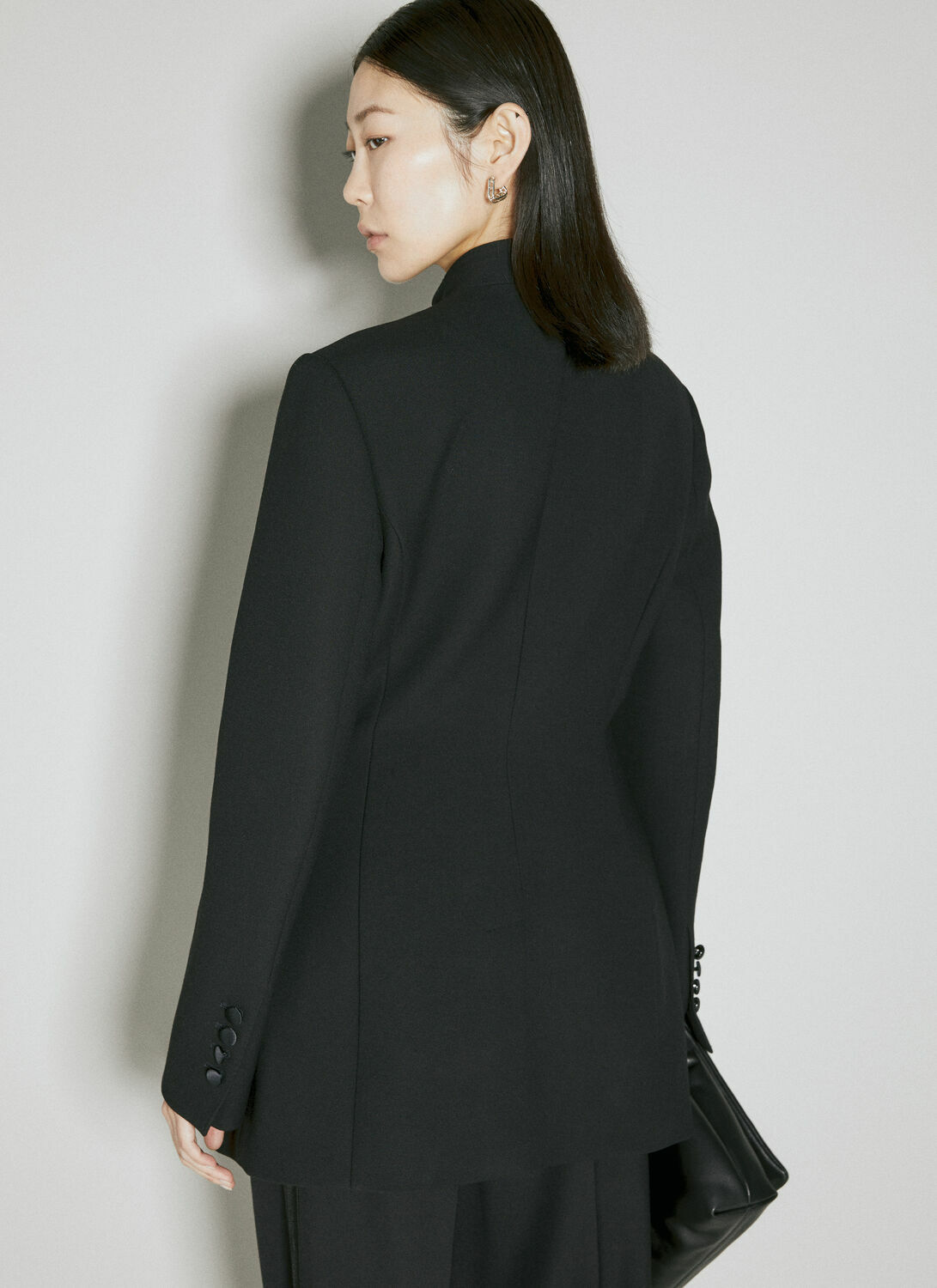 Dolce & Gabbana Long Single-Breasted Wool Cady Jacket
