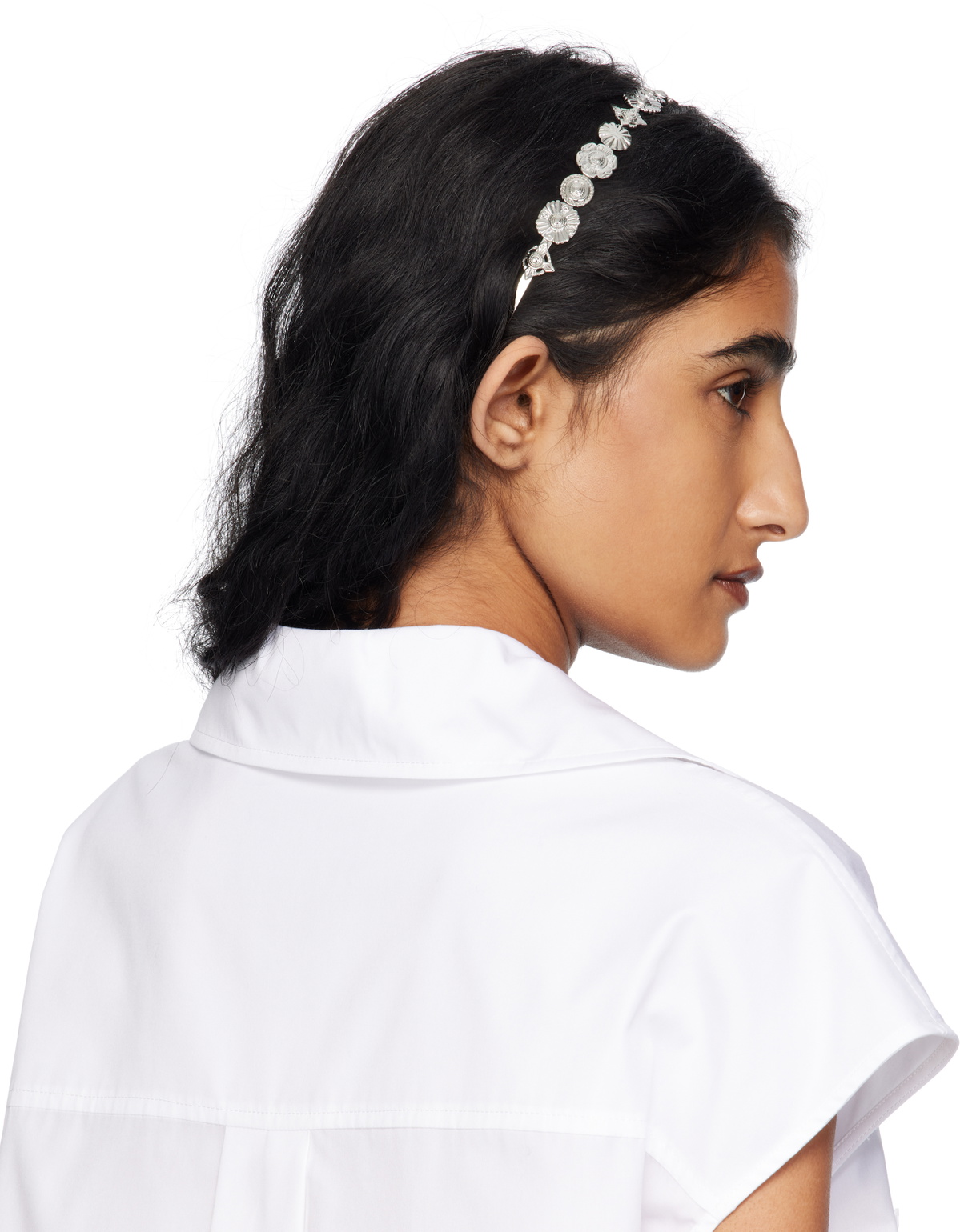 Toga Pulla Silver Metal Narrow Headband