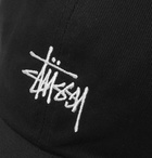 Stüssy - Logo-Embroidered Cotton-Twill Baseball Cap - Black