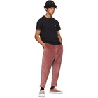 AMI Alexandre Mattiussi Red Oversized Carrot Trousers