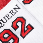 Alexander McQueen Men's 92 Logo Socks in White/Red