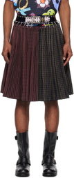 Chopova Lowena SSENSE Exclusive Pink & Navy Cotton Knee Carabiner Skirt