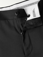 Canali - Slim-Fit Satin-Trimmed Wool-Twill Tuxedo Trousers - Black