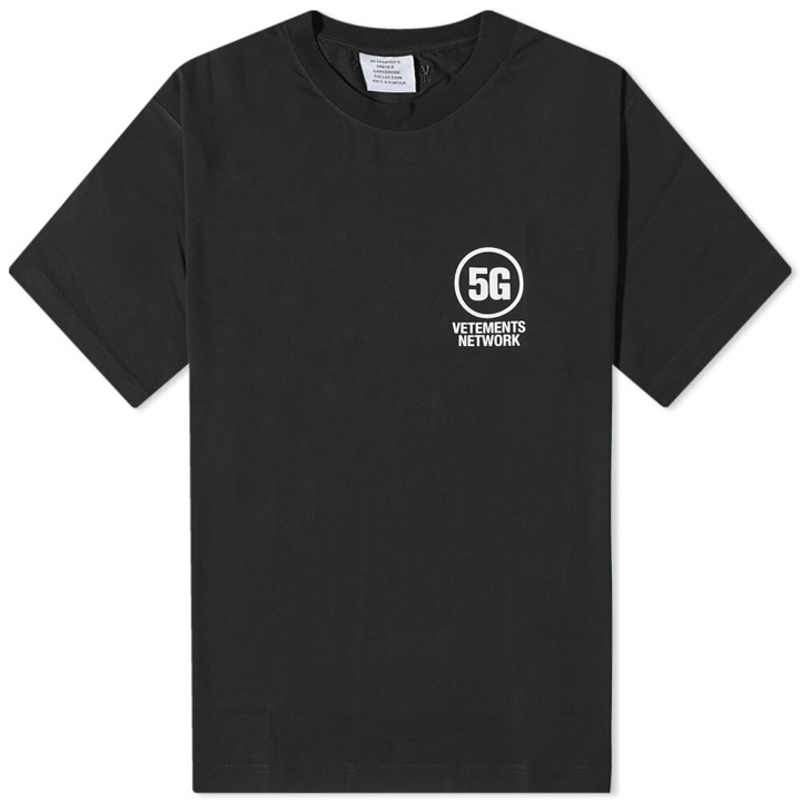 Photo: Vetements Men's 5G Logo T-Shirt in Black