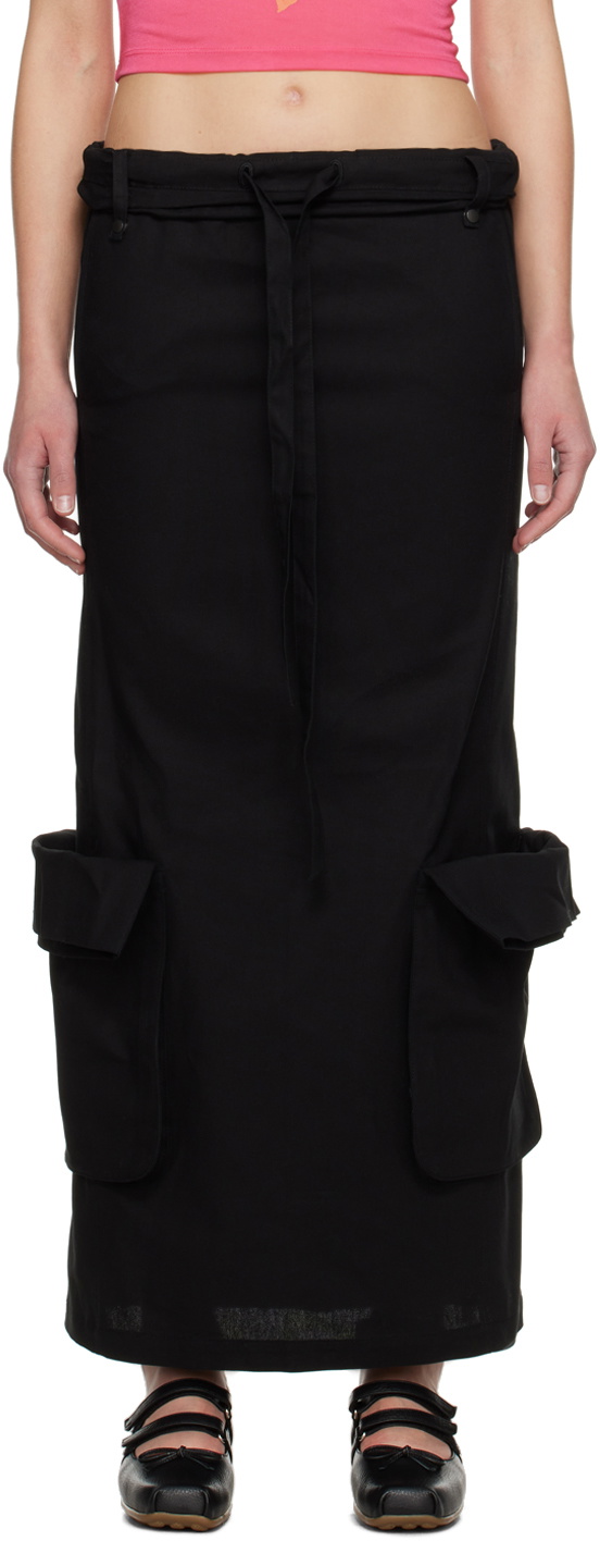 OPEN YY SSENSE Exclusive Black Maxi Skirt