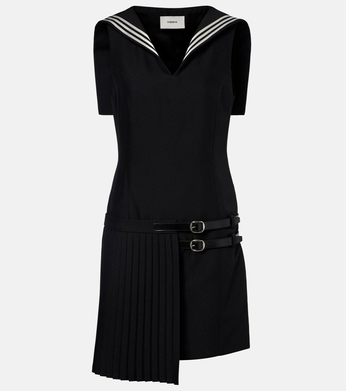 Coperni Belted pleated minidress