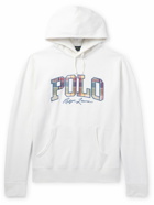 Polo Ralph Lauren - Logo-Appliquéd Embroidered Cotton-Blend Jersey Hoodie - White