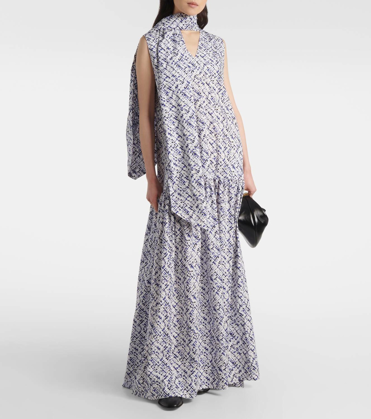 Plan C Printed cotton maxi dress