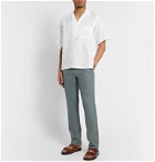 Camoshita - Skipper Checked Cotton and Lyocell-Blend Twill Pullover Shirt - White