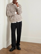 Kaptain Sunshine - Suvin Cotton-Jersey Half-Zip Sweatshirt - Brown