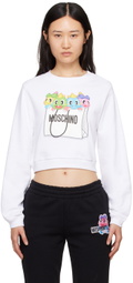 Moschino White Puzzle Bobble Sweatshirt