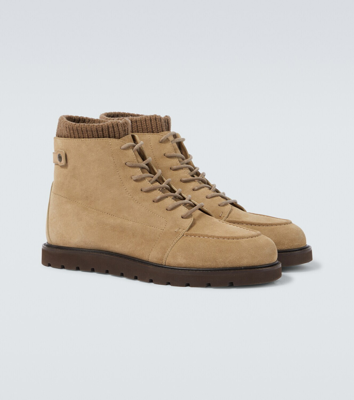 Loro Piana Verbier suede lace-up boots