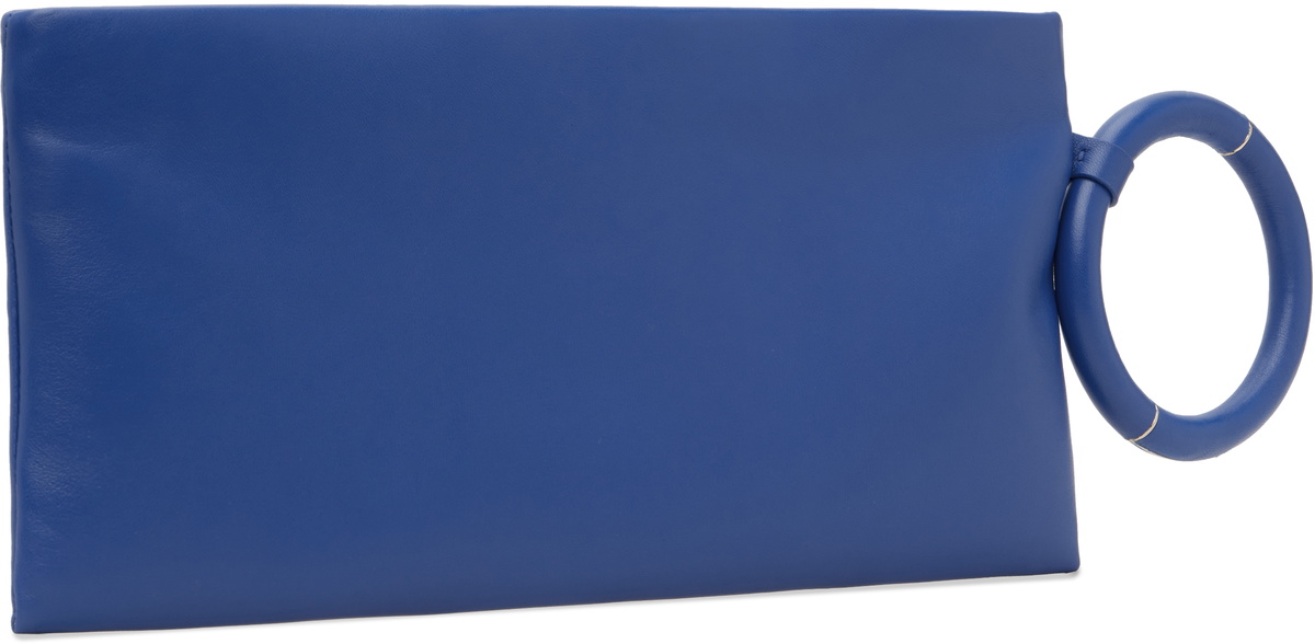 TOM FORD Burgundy Nappa Leather Aura Clutch