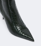 Paris Texas Lidia snake-effect leather ankle boots