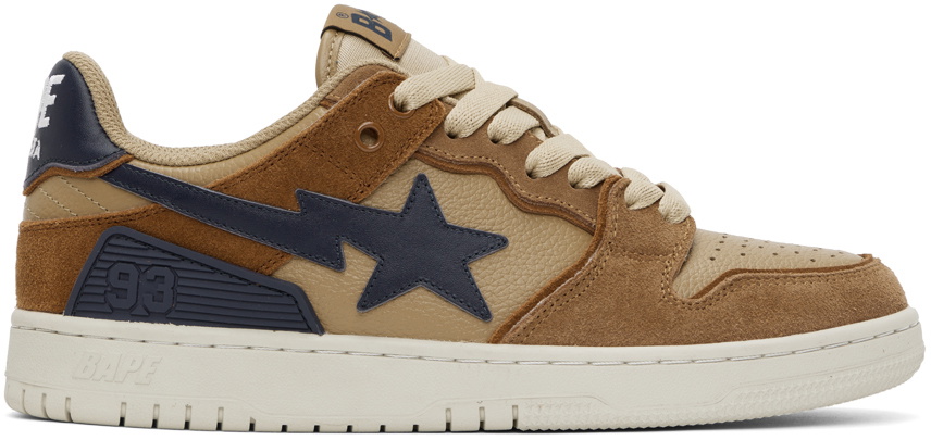 BAPE Brown & Navy SK8 Sta #4 M1 Sneakers A Bathing Ape