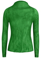 Issey Miyake Pleated Chiffon top Green