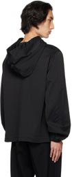 Jil Sander Black Drawstring Hoodie