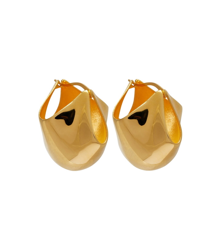 Photo: Khaite Lotus 18kt gold-plated earrings