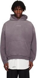 Balenciaga Purple Embroidered Hoodie