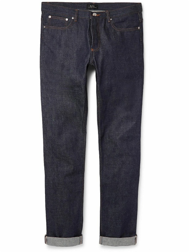 Photo: A.P.C. - Petit New Standard Skinny-Fit Dry Selvedge Denim Jeans - Blue