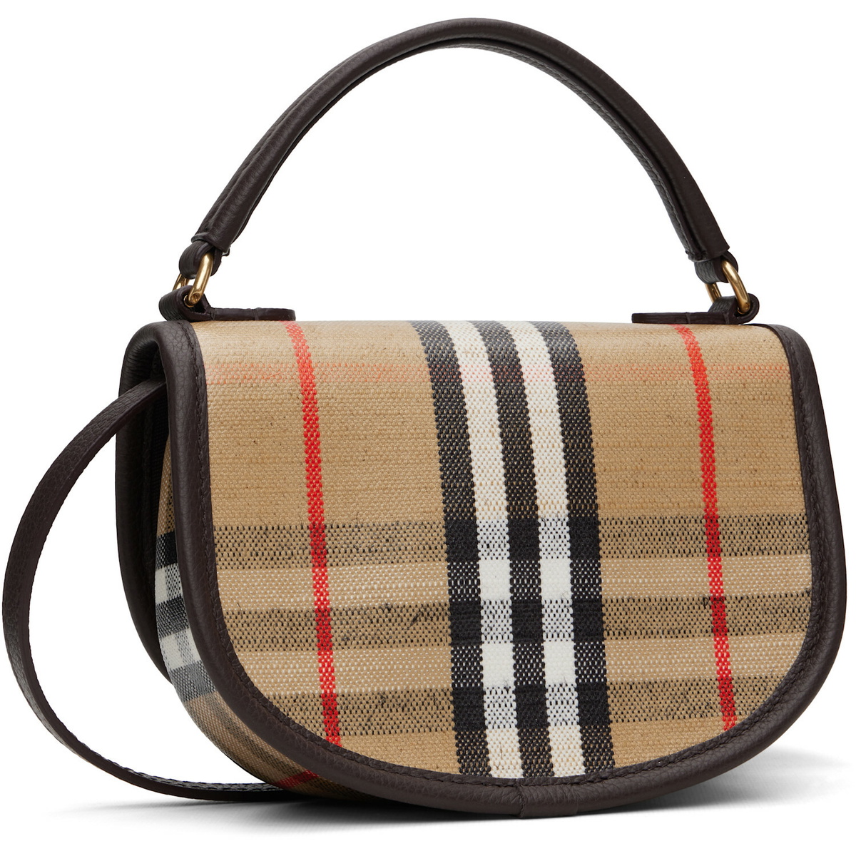 Burberry Brown & Beige Mini Highlands Bag​
