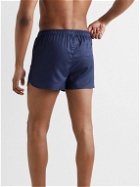 Derek Rose - Lombard Cotton-Jacquard Boxer Shorts - Blue
