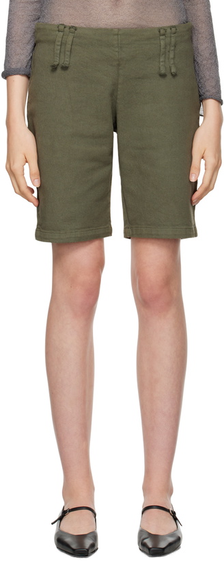 Photo: Paloma Wool Green Tineta Denim Shorts