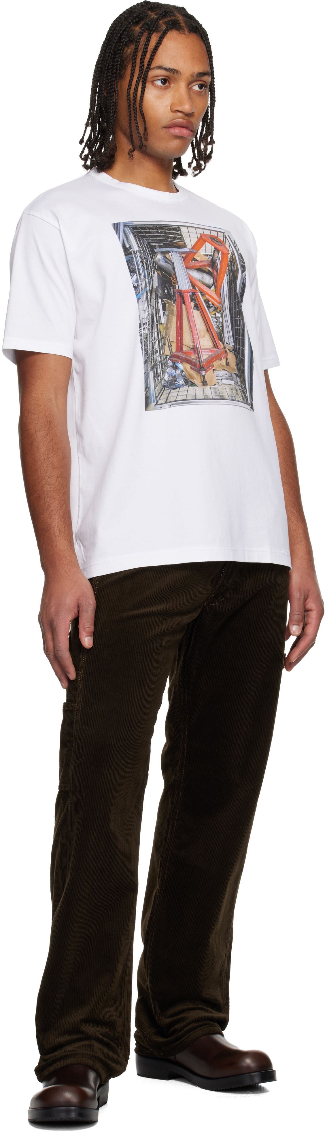 Junya Watanabe White Cotton Jersey Thomas Struth T-shirt