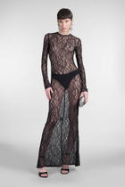 Laneus Dress Woman In Black Polyamide