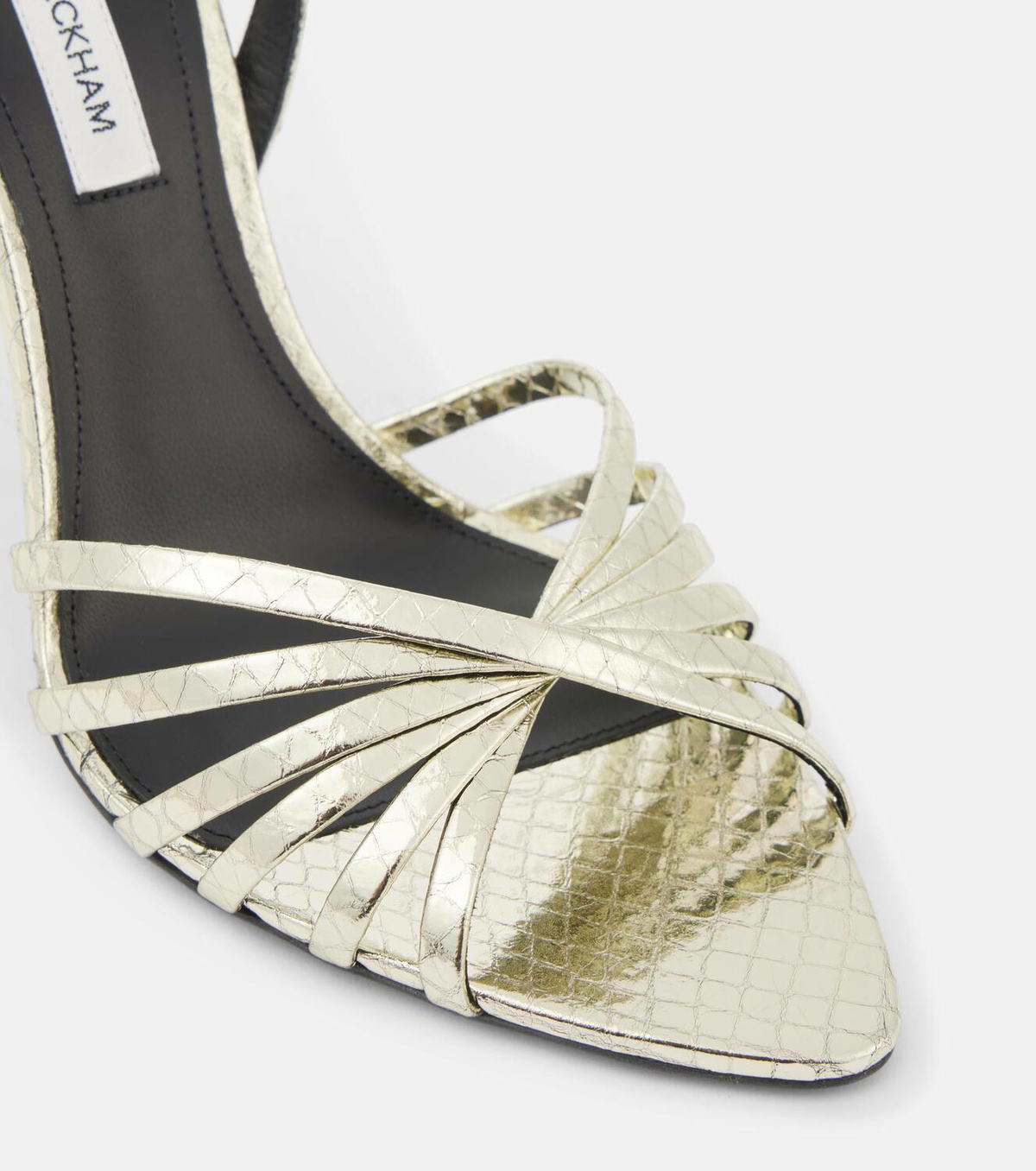 Victoria Beckham 105 snake-effect leather slingback sandals