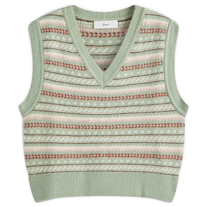 Photo: DUNST Women's Patterned Knit Vest in Soft Green