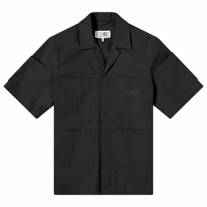 Photo: MM6 Maison Margiela Men's 6 Pocket Short Sleeve Shirt in Black