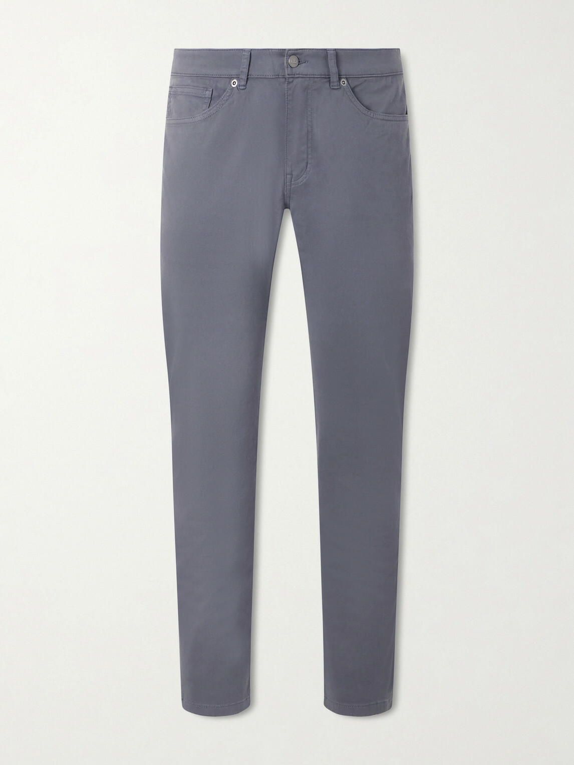 Peter Millar - Signature Straight-Leg Cotton-Blend Sateen Trousers - Gray