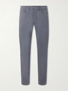 Peter Millar - Signature Straight-Leg Cotton-Blend Sateen Trousers - Gray