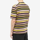 Pop Trading Company Men's Striped Pocket T-Shirt in Black/Multi