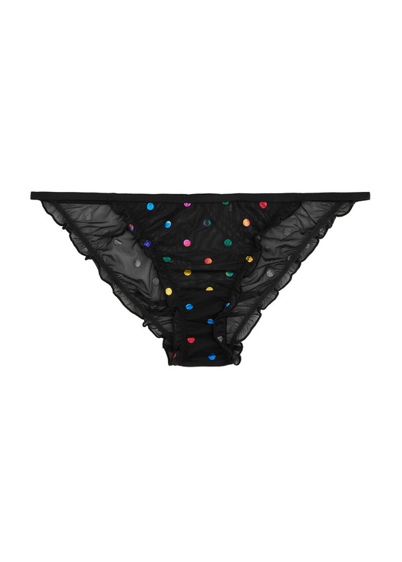 Photo: Love Stories Isabel Polka dot Mesh Briefs Black