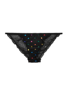 Love Stories Isabel Polka dot Mesh Briefs Black