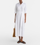 Max Mara Cognac cotton-blend midi dress