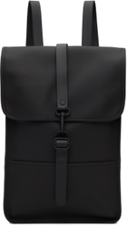 RAINS Black Mini Waterproof Backpack