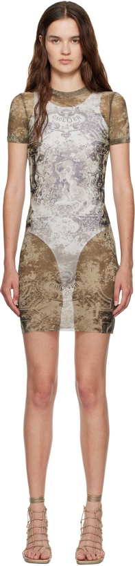 Photo: Jean Paul Gaultier Beige 'The Médaillon' Minidress