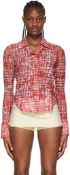Maximilian Davis Red Polyester Shirt