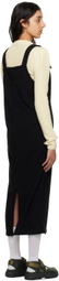 Snow Peak Black Grid Midi Dress