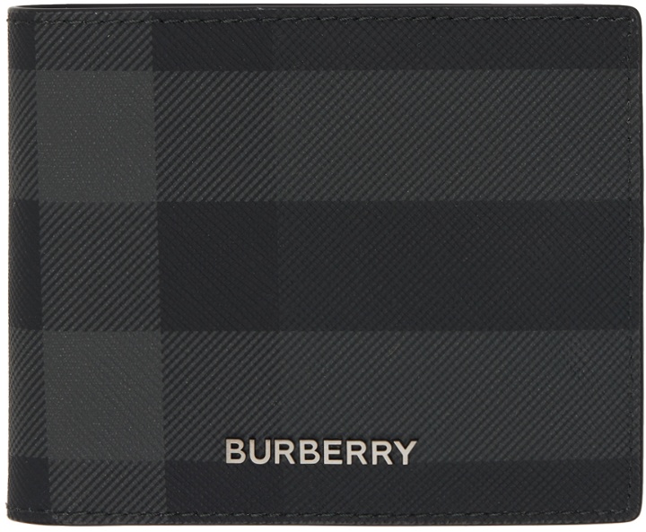 Photo: Burberry Gray Check Bifold Wallet