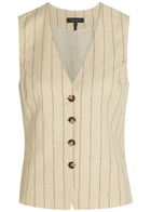 Rag & Bone Paulette Pinstriped Woven Vest White