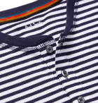 PAUL SMITH - Striped Cotton Henley Pyjama T-Shirt - Blue
