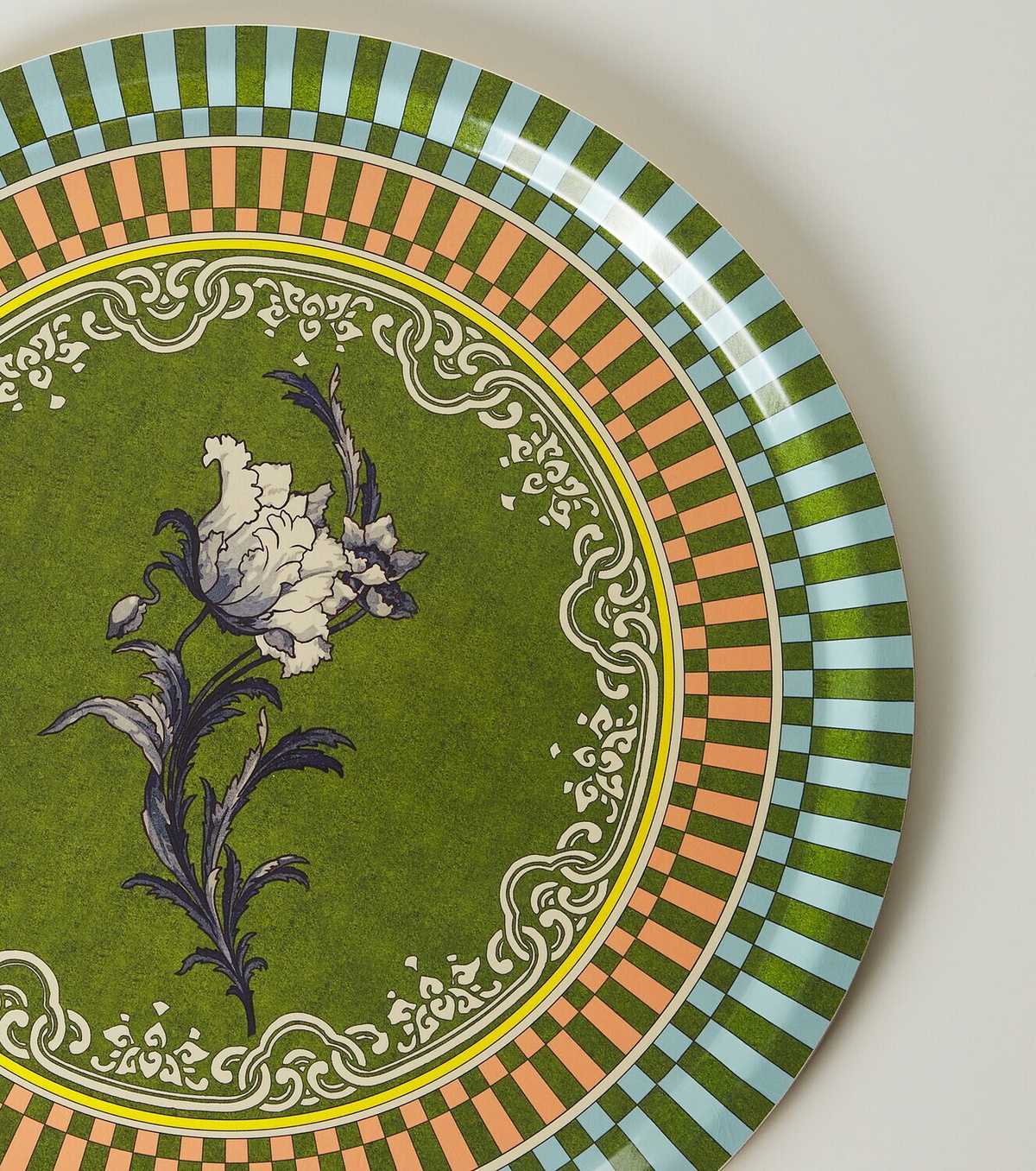 La DoubleJ Nymph Bloom floral birch tray