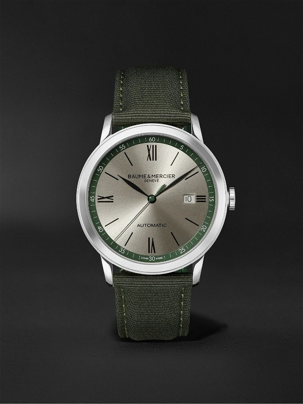 Photo: Baume & Mercier - Classima Automatic 42mm Stainless Steel and Canvas Watch, Ref. No.M0A10696