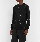 Fendi - Slim-Fit Intarsia Wool-Blend Sweater - Black