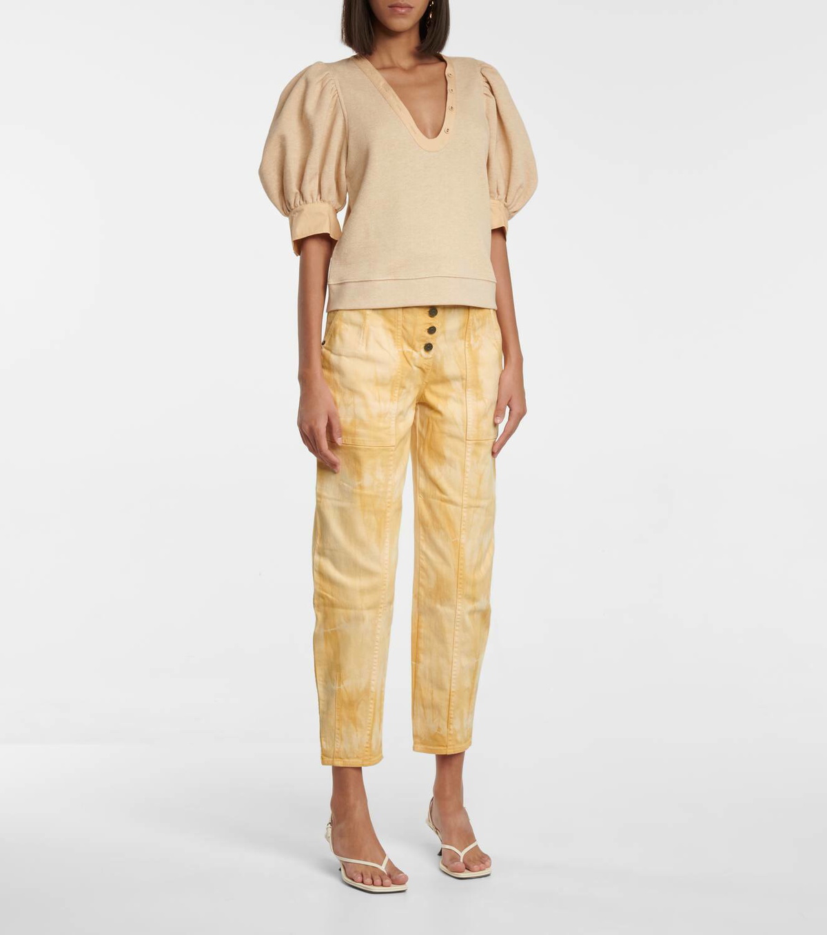 Ulla Johnson Apollo tapered-fit tie-dye jeans